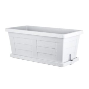 Fioriera simil legno con sottovaso