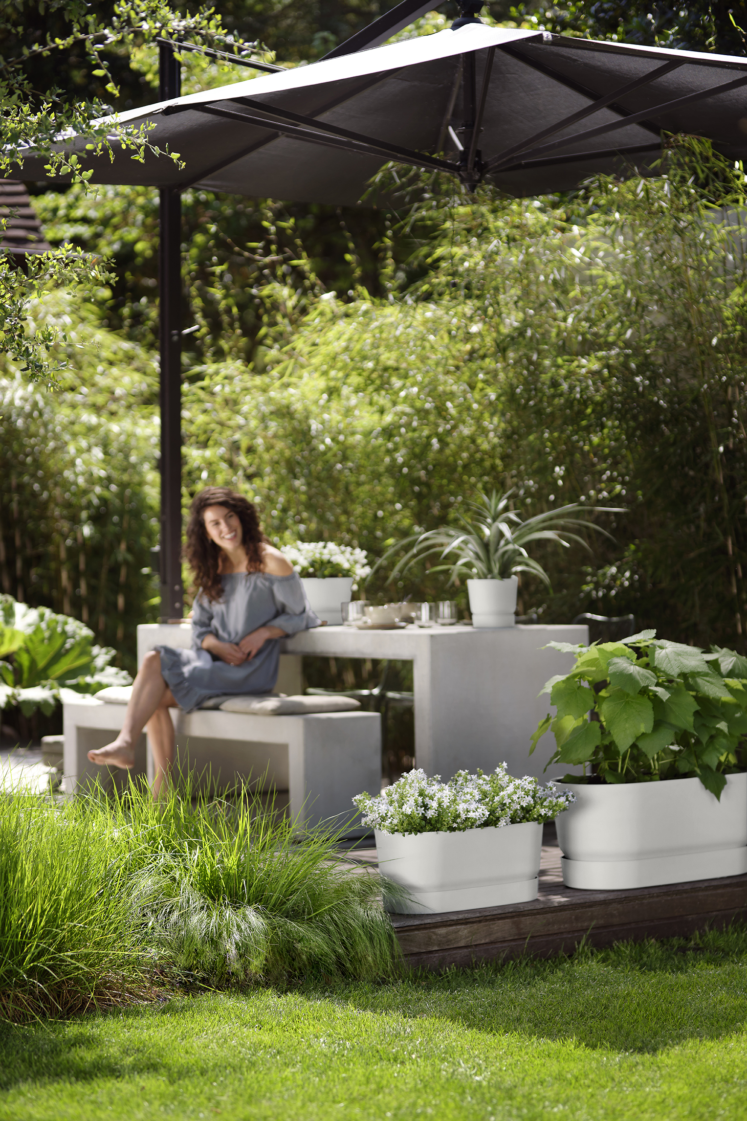 Fioriera greenville con sottovaso e ruote integrate - immagine 5