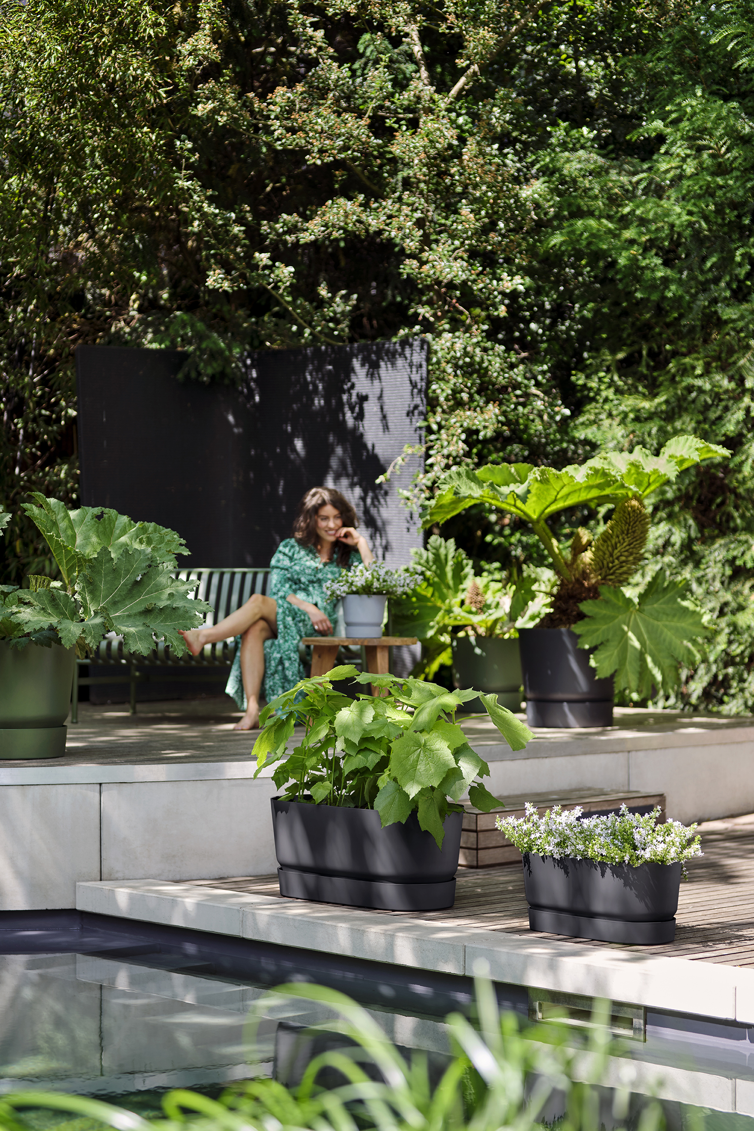 Fioriera greenville con sottovaso e ruote integrate - immagine 6