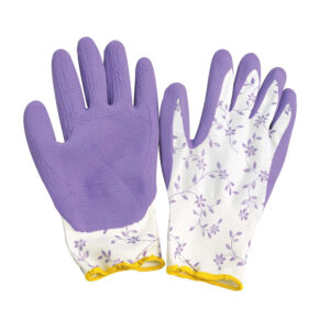 Guanti da giardino cotone e lattice floreali