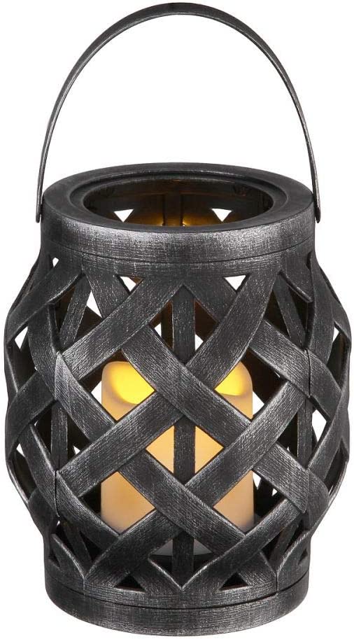 Lanterna effetto bambù con candela led